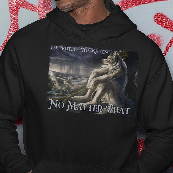 Sitting Wolf Literally Me Werewolf Ripping Meme Alpha Wolf Hoodie Funny Gifts
