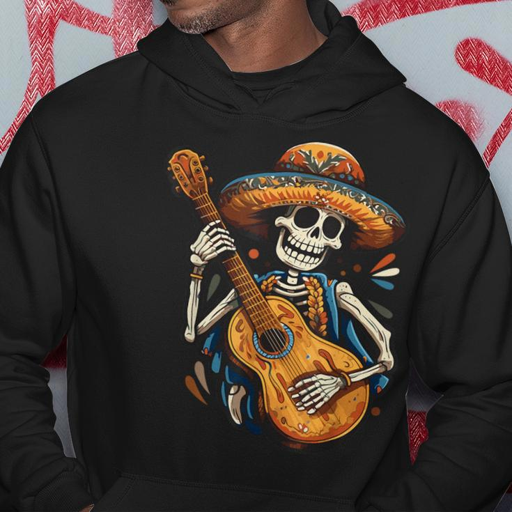 Skeleton Playing A Guitar Cinco De Mayo Music Lover Hoodie Unique Gifts