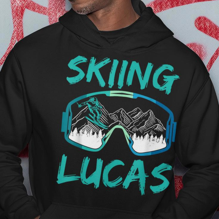 Skiing Lucas Winter Sports Ski Skier Hobby Hoodie Funny Gifts