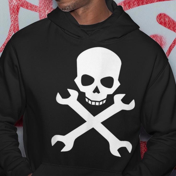 Skull With Crossed Wrenches For Mechanics And Gear Heads Hoodie Unique Gifts