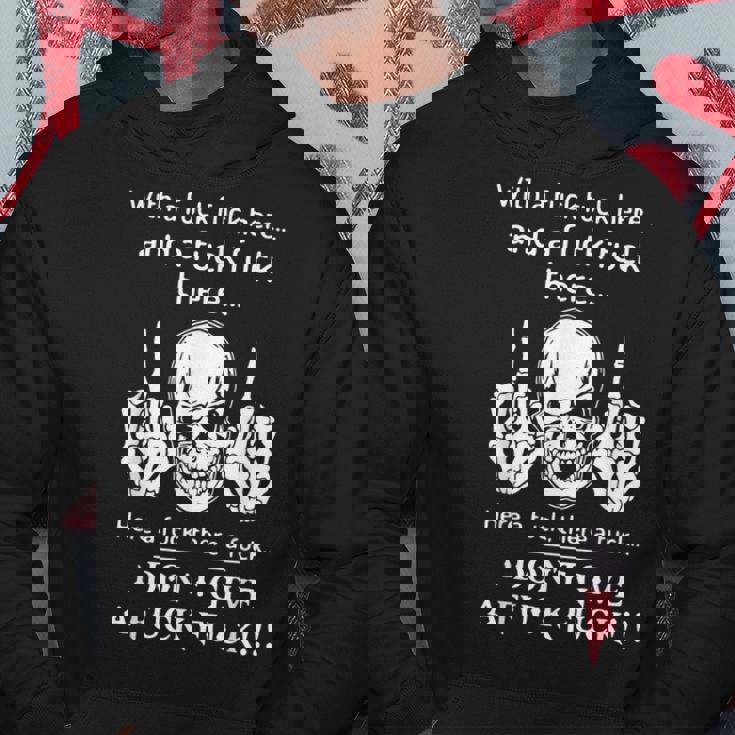 Skull With A Fuck Here And A Fuck There Sweat à capuche Cadeaux drôles