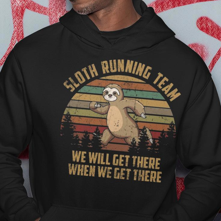 Sloth Running Team Vintage Hoodie Unique Gifts