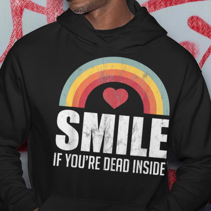 Smile If You're Dead Inside For A Black Comedy Fan Hoodie Unique Gifts
