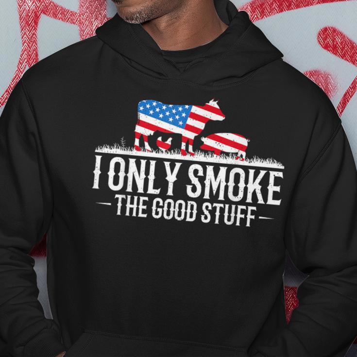 I Only Smoke The Good Stuff Bbq Barbeque Grilling Pitmaster Hoodie Unique Gifts