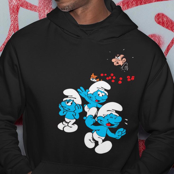 The Smurfs Group Smurfs Gargamel Enchanted Blue Friends Fans Hoodie Unique Gifts