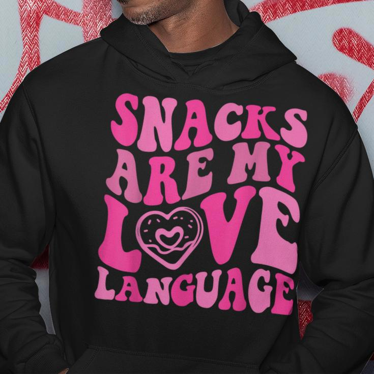 Snacks Are My Love Language Toddler Valentines Day Hoodie Unique Gifts
