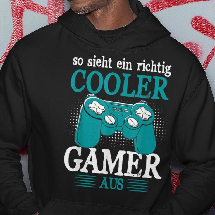 So Sieht Ein Richtig Cooler Gamer Aus Zocker Boys' Hoodie Lustige Geschenke