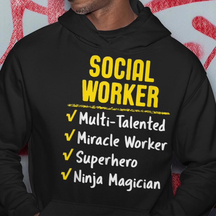 Social Worker Miracle Worker Superhero Ninja Job Hoodie Unique Gifts