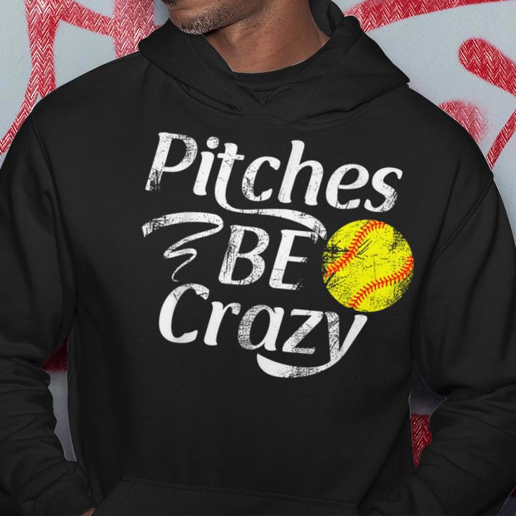 Softball Player Pitches Be Crazy Softball Pitcher Hoodie Unique Gifts