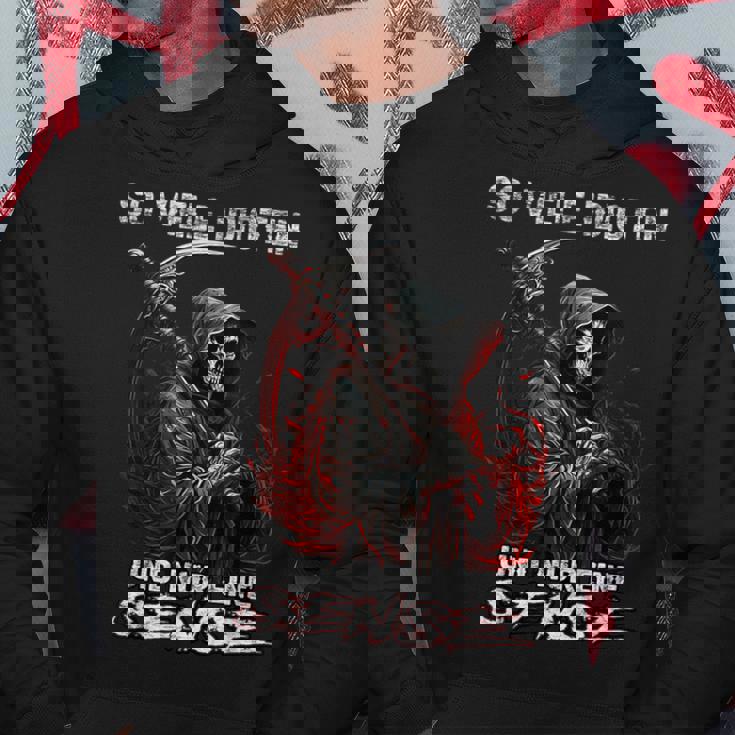 Soiele Idioten Und Nur Eine Sense Sarcasm Reaper Hoodie Lustige Geschenke