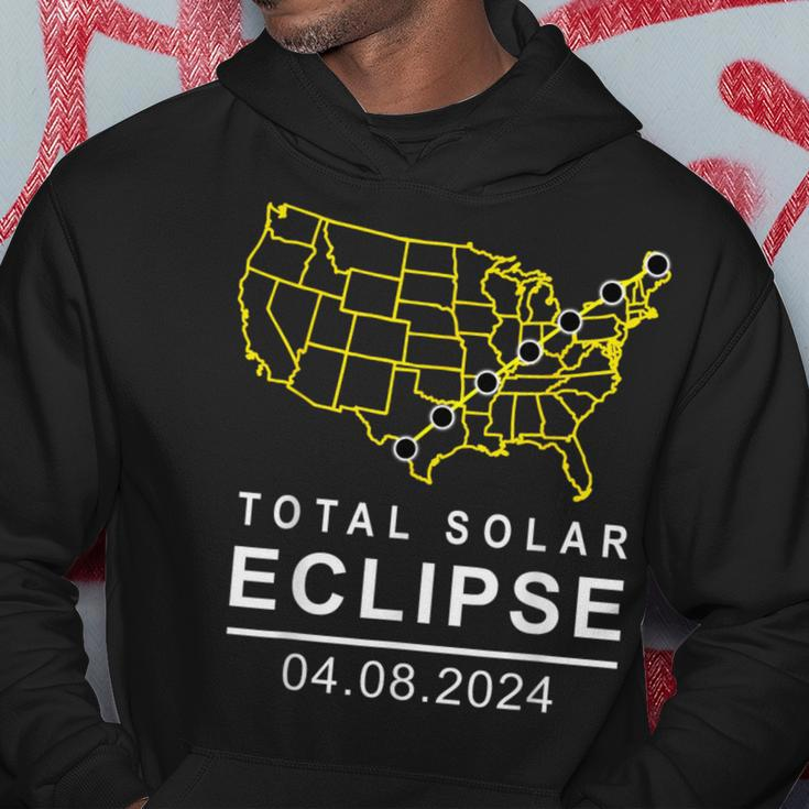 Solar Eclipse 2024 America Totality Path April 8 Usa Map Hoodie Unique Gifts