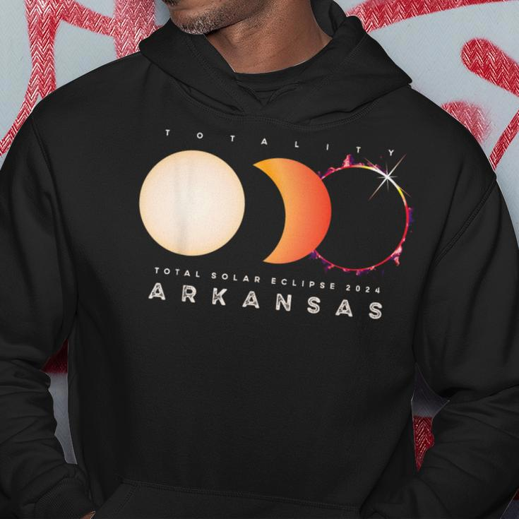 Solar Eclipse 2024 Arkansas Total Eclipse America Graphic Hoodie Personalized Gifts