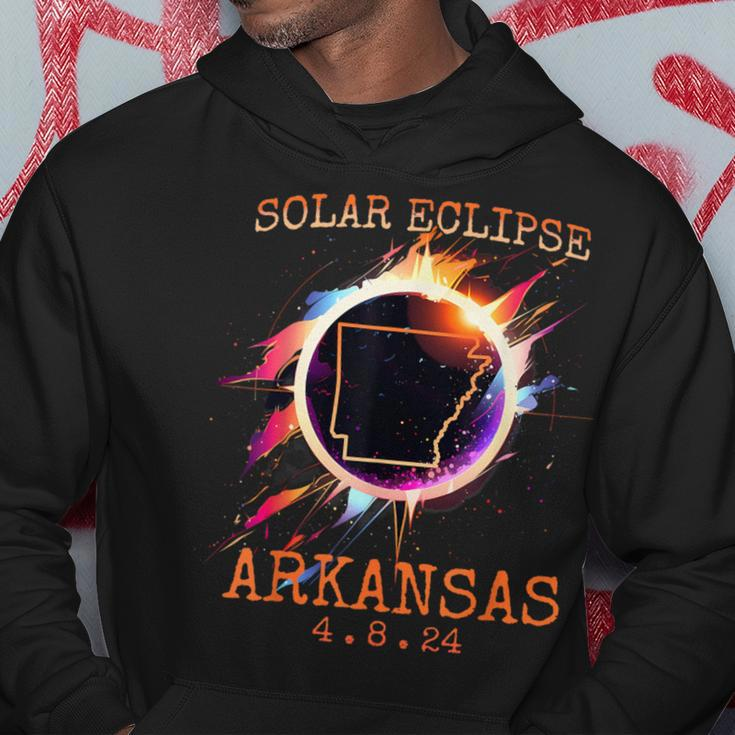 Solar Eclipse 2024 Arkansas Usa State Totality Path Souvenir Hoodie Unique Gifts