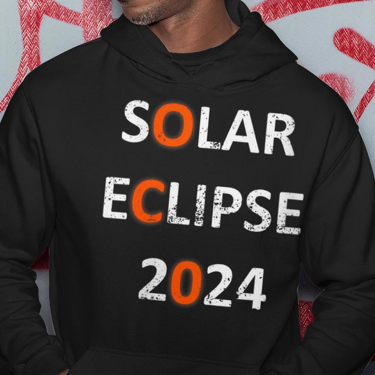 Solar Eclipse 2024 Event Distressed Hoodie Personalized Gifts