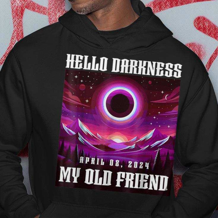 Solar Eclipse 2024 Hello Darkness My Old Friend April 08 24 Hoodie Unique Gifts