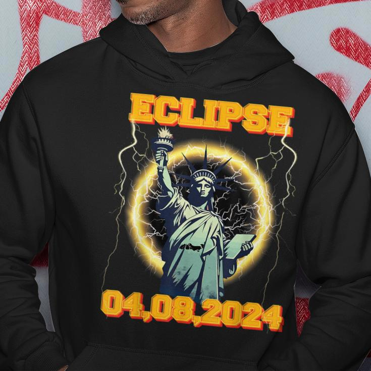 Solar Eclipse 2024 New York Statue Of Liberty Vantage Hoodie Unique Gifts
