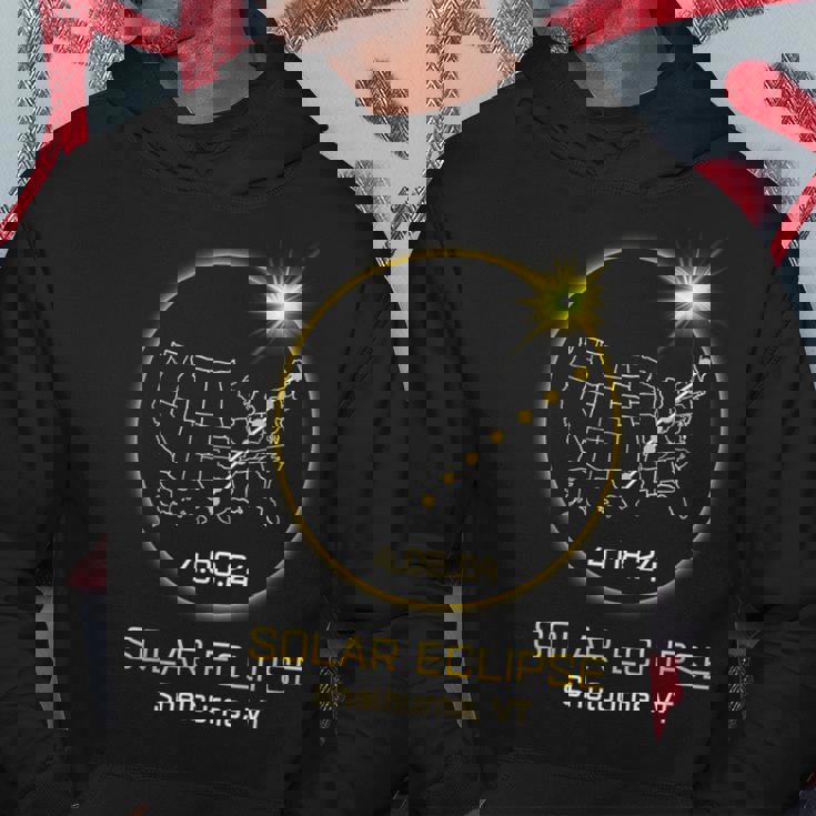 Solar Eclipse 2024 Shelburne Vt Vermont Totality Eclipse Hoodie Personalized Gifts