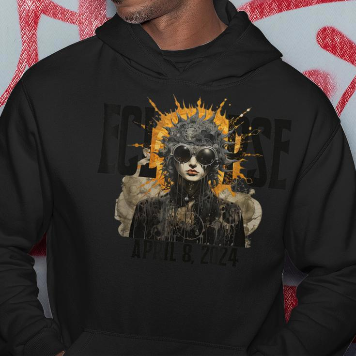 Solarpunk Total Solar Eclipse Watching April 8 2024 Hoodie Unique Gifts