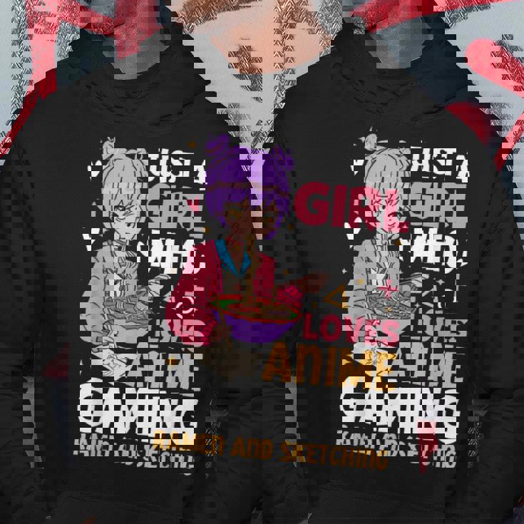 Solo Una Chica Que Ama Los Juegos De Anime Ramen Y Dibujos De Anime Sudadera Regalos divertidos