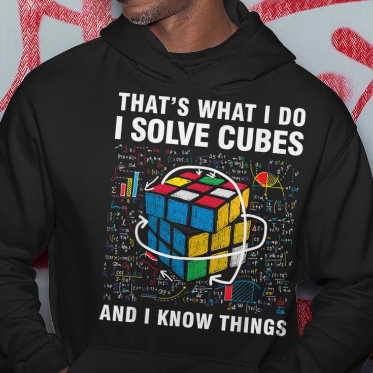 I Solve Cubes And I Know Things Speed Cubing Hoodie Unique Gifts