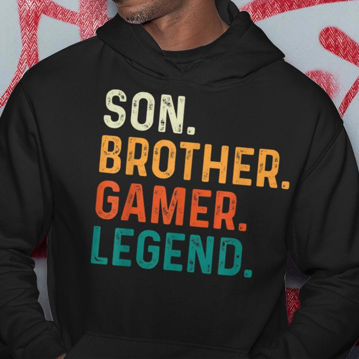 Son Brother Gamer Legend Gaming Hoodie Funny Gifts