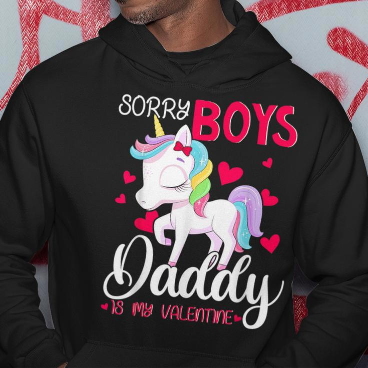 Sorry Boys Daddy Is My Valentine's Day Unicorn Hoodie Personalized Gifts
