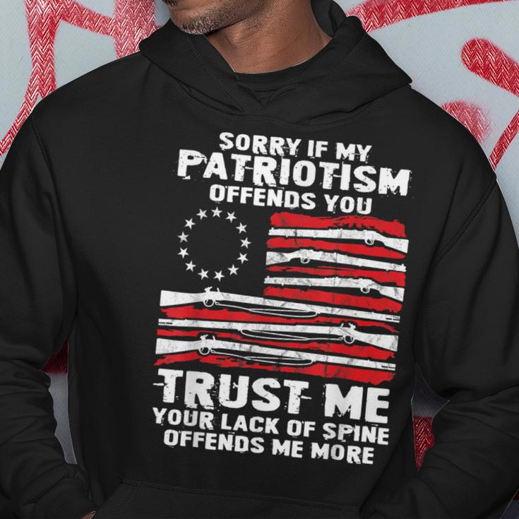 Sorry If My Patriotism Offend You Gun Rights Betsy Ross Flag Hoodie Unique Gifts