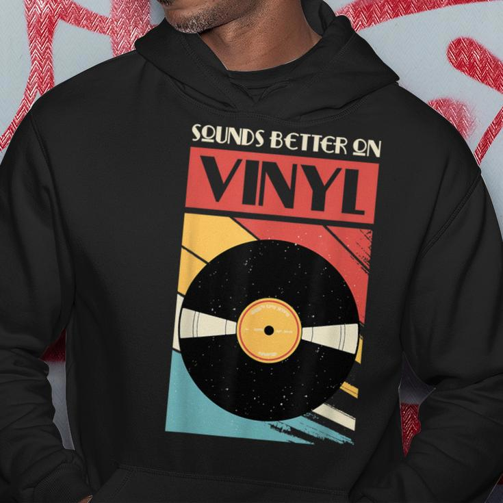 Sounds Better On Vinyl Vintage Vinyl Record Collector Hoodie Unique Gifts