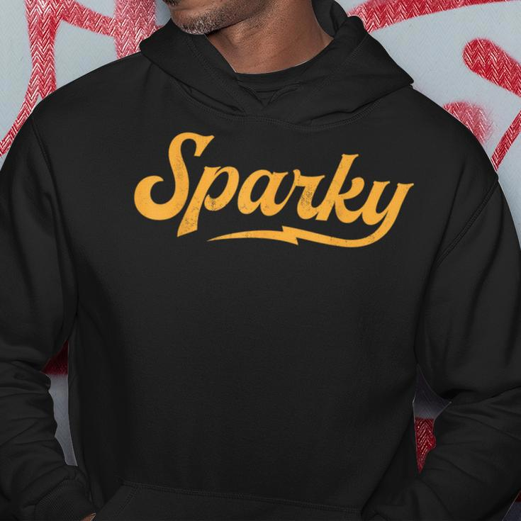 Sparky Electrician Lineman Dad Retro Vintage Novelty Hoodie Unique Gifts