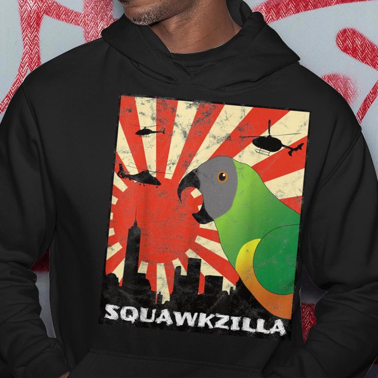 Squawk Zilla Senegal Parrot Squawking Kawaii Hoodie Unique Gifts