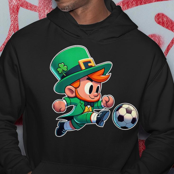 St Patrick's Day Irish Leprechaun Soccer Player Sports Hoodie Unique Gifts