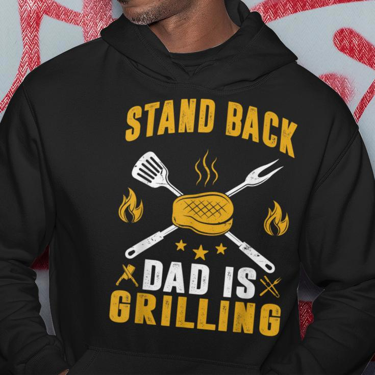 Stand Back Dad Is Grilling Grill Bbq Dad Father's Day Hoodie Funny Gifts