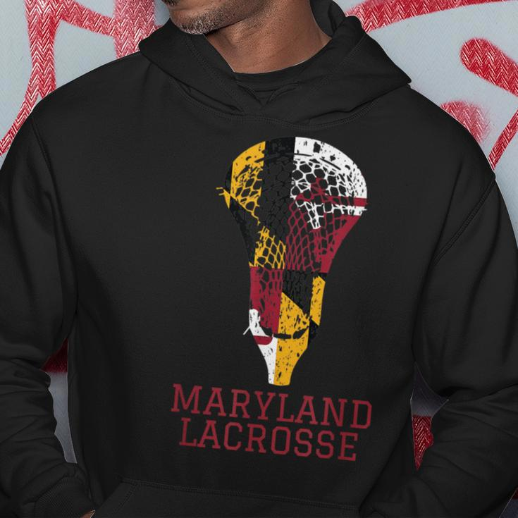 State Of Maryland Flag Lacrosse Team Player Lax Coach Hoodie Unique Gifts