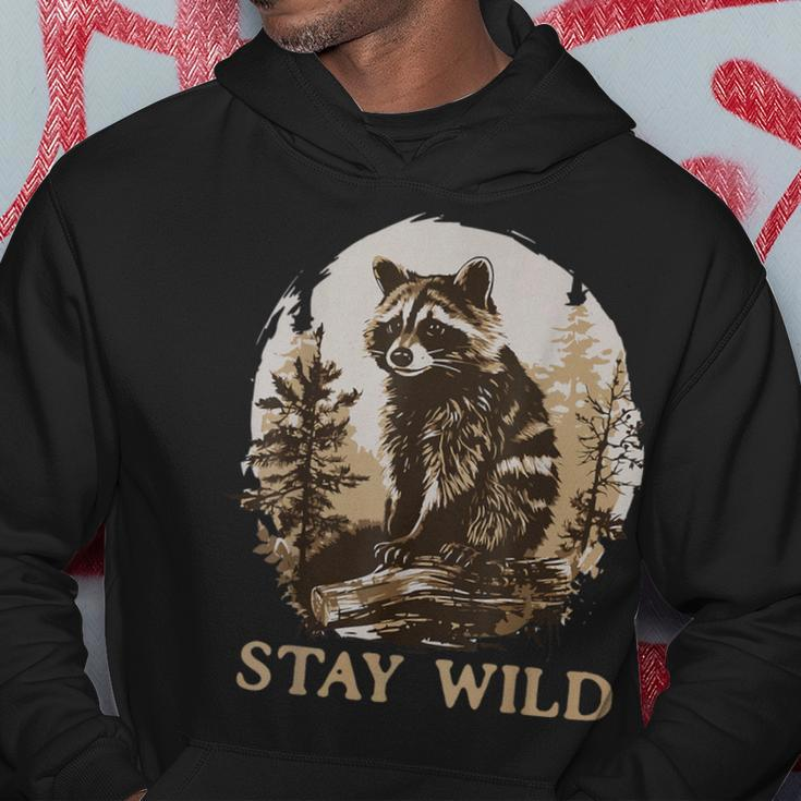 Stay Wild Cottagecore Aesthetic Raccoon Lover Vintage Racoon Hoodie Unique Gifts