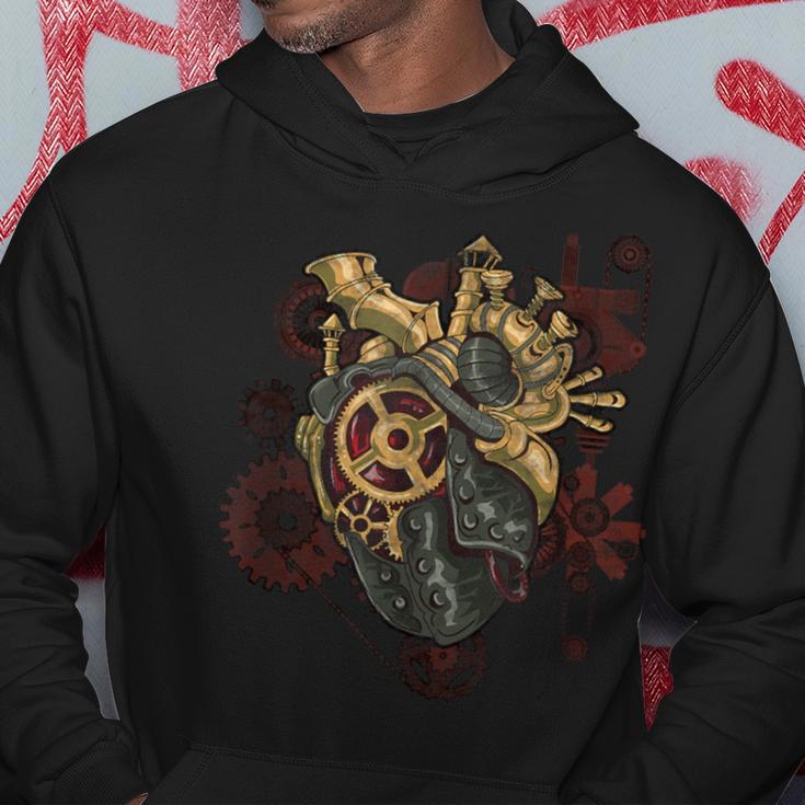 Steampunk Heart Robot Cosplay Scifi Mechanical Gears Anatomy Hoodie Unique Gifts