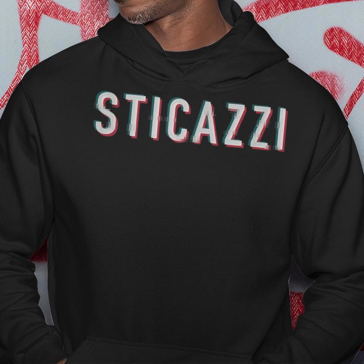 Sticazzi Pixel Glitch Phrase Saying Ironic Written Hoodie Unique Gifts