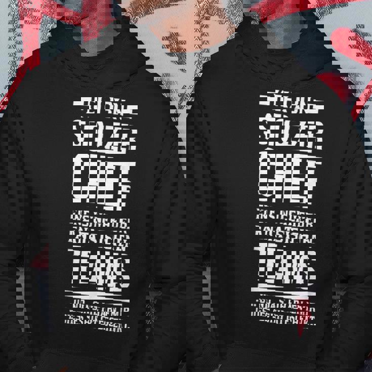 Stolzer Chef Eines Fantastische Teams Chef Sayings Hoodie Lustige Geschenke