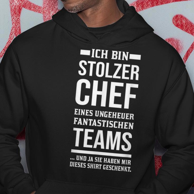 Stolzer Chef Eines Fantastische Teams Chef Sayings Hoodie Lustige Geschenke