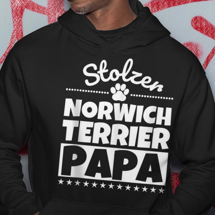 Stolzer Norwich Terrier Papa Kapuzenpullover Lustige Geschenke