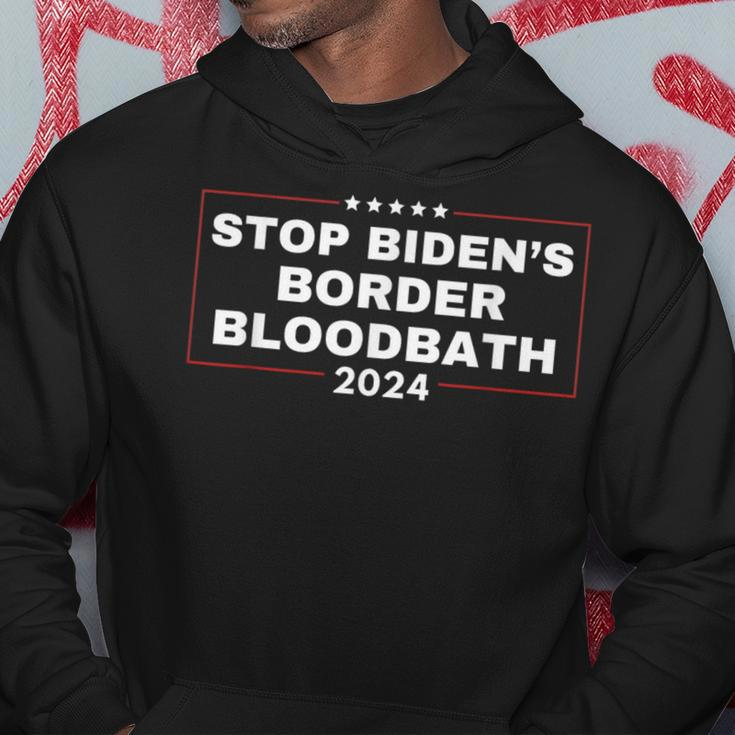 Stop Biden's Border Bloodbath Saying Trump Hoodie Unique Gifts