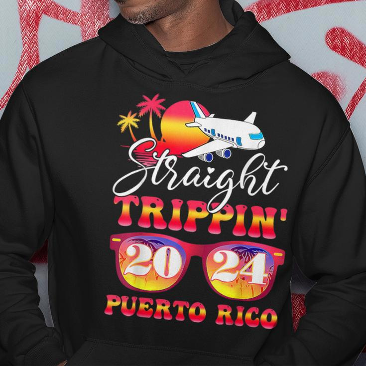 Straight Trippin' 2024 Family Vacation Puerto Rico Matching Hoodie Funny Gifts
