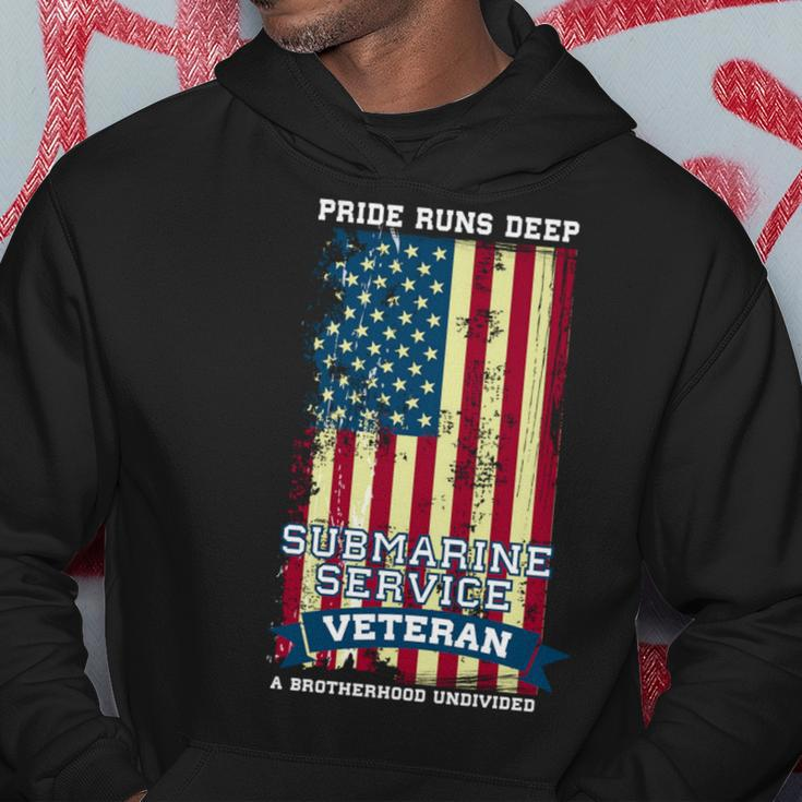 Submarine Service Veteran American Flag Hoodie Unique Gifts