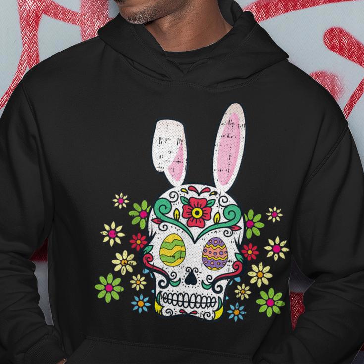 Sugar Skull Happy Easter Bunny Ears Cute Hoodie Unique Gifts