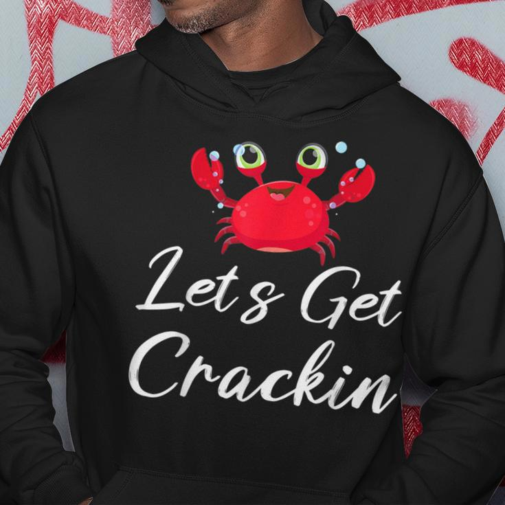 Summer Crab Let's Get Crackin Who Loves Eeting Crabs Hoodie Unique Gifts