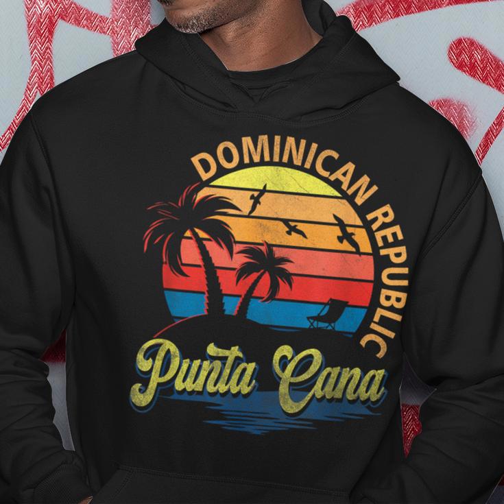 Sunset Punta Cana Beach Souvenir Dominican Republic Retro Hoodie Unique Gifts