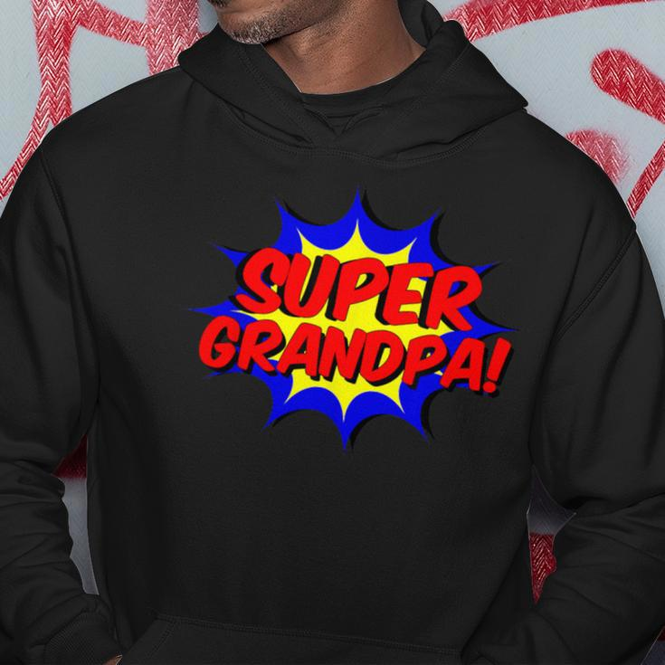 Super Grandpa Comic Book Style Superhero Hoodie Unique Gifts