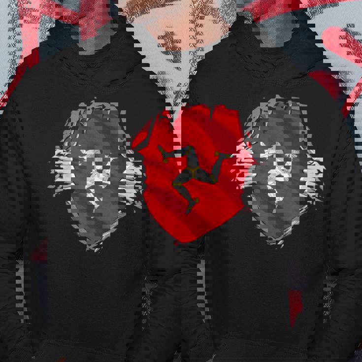 Super Manx Heritage Proud Isle Of Man Roots Flag Hoodie Lustige Geschenke