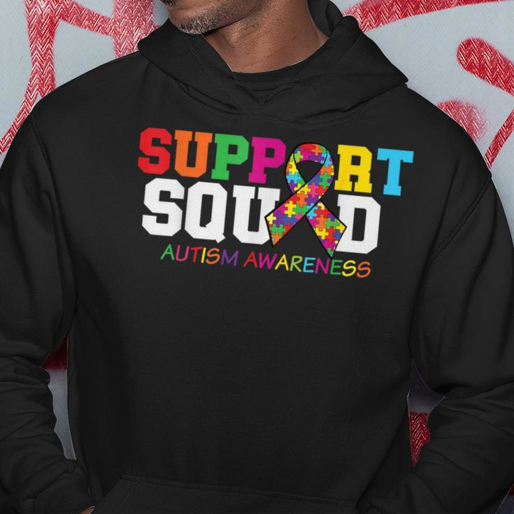 Support Squad Autism Awareness Multicolor Ribbon Hoodie Unique Gifts