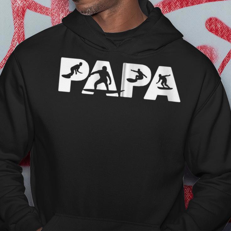 Surfender Papa Lustiger Papa Surfenderater Geschenk Kapuzenjacke Kapuzenpullover Lustige Geschenke