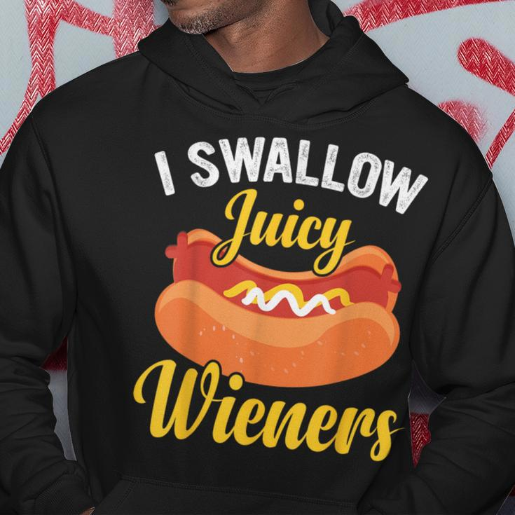 I Swallow Juicy Wieners Joke Sarcastic Family Hoodie Unique Gifts